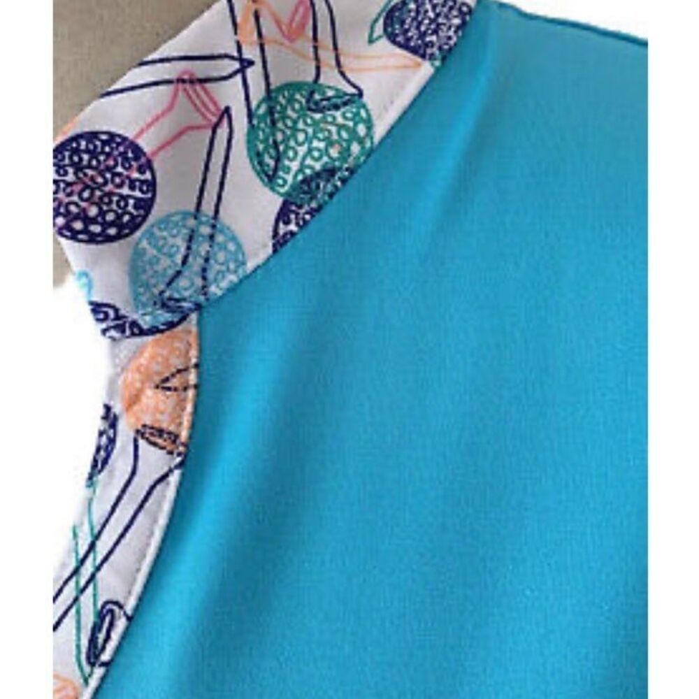 Emerald 18 Women's Golf Top Sleeveless Split V-Neck UPF 50+ Aqua Blue - Picture 5 of 11